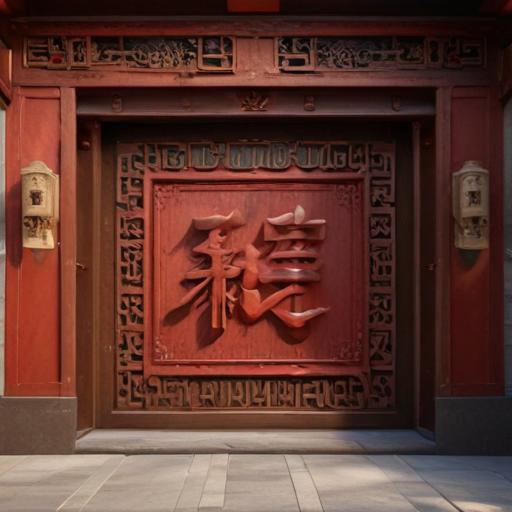 汉字“匾”的艺术化图片 (Artistic image for character 匾)