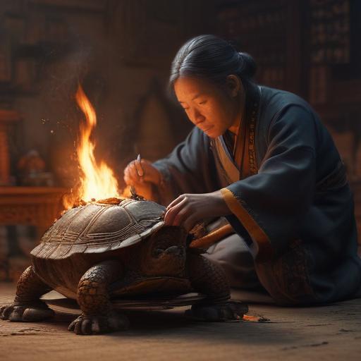 汉字“卜”的艺术化图片 (Artistic image for character 卜)