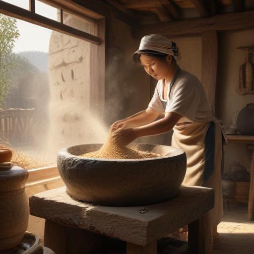 汉字“磨”的艺术化图片 (Artistic image for character 磨)
