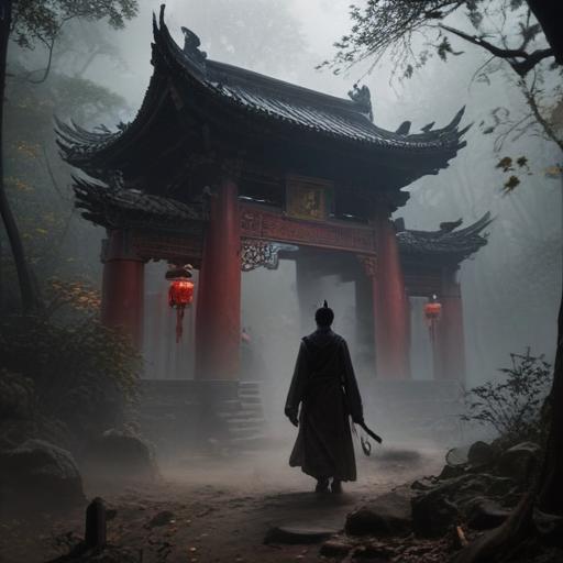 汉字“魔”的艺术化图片 (Artistic image for character 魔)